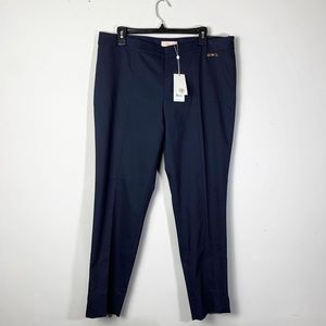 New Tory Burch Pants Callie Skinny Dress Slacks Blue Size 14